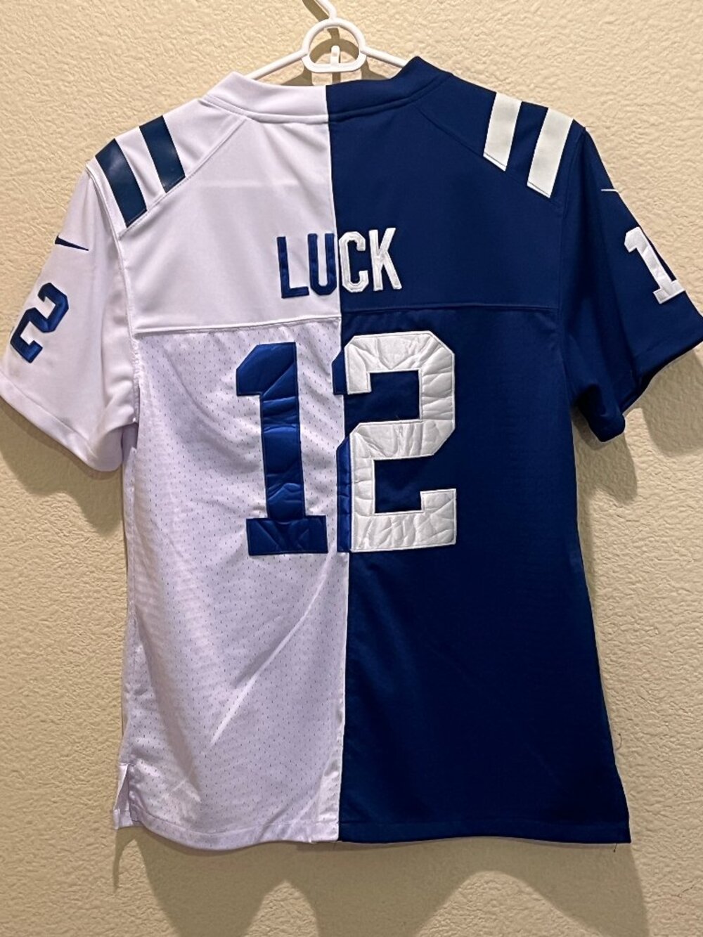 Nike Indianapolis Colts Andrew Luck #12 On Field NFL Jersey Mens M Blue White